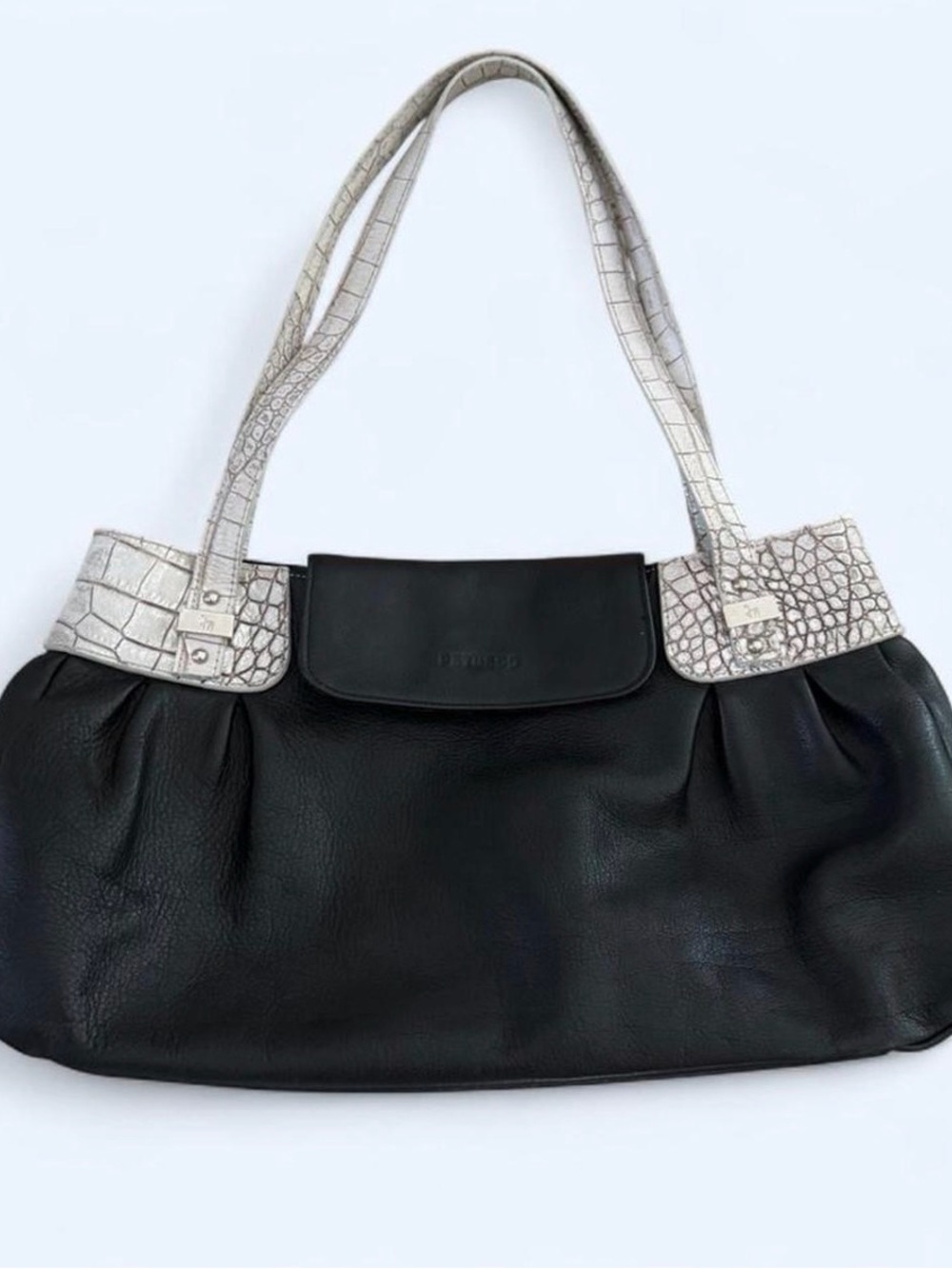 Petusco Black Genuine Leather Bag
